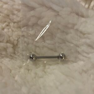 Silver Barbell Piercing